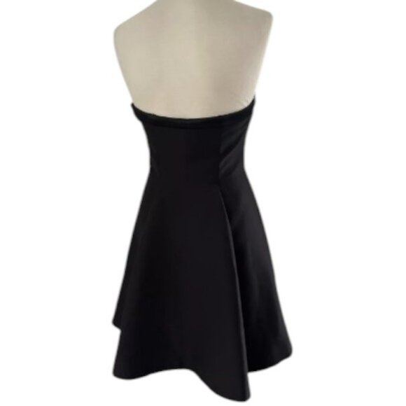 Halston Heritage black strapless cocktail dress size 0 - Picture 2 of 2